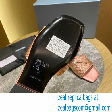 Prada Satin Flat Slides Sandals with Crystals 03 2022