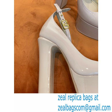 VALENTINO GARAVANI TAN-GO PLATFORM PUMP IN PATENT LEATHER 155 MM nude
