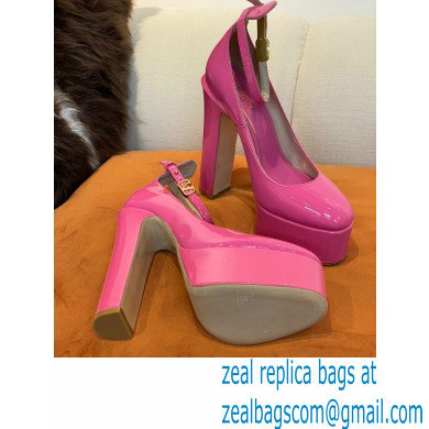 VALENTINO GARAVANI TAN-GO PLATFORM PUMP IN PATENT LEATHER 155 MM pink