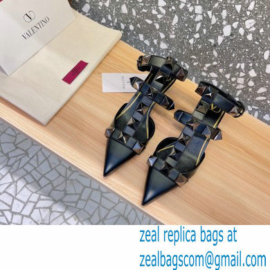 Valentino Heel 4.5cm Roman Stud Pumps With Tonal Studs Black 2022