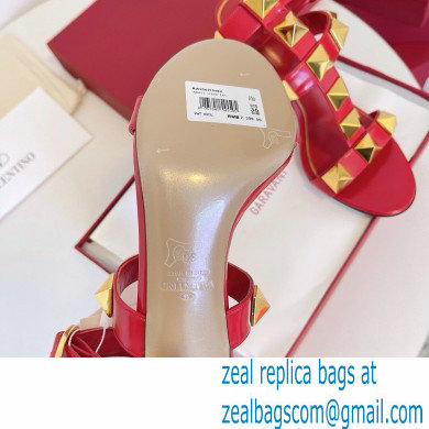 Valentino Heel 8cm Roman Stud Sandals Red 2022