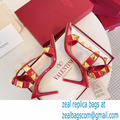 Valentino Heel 8cm Roman Stud Sandals Red 2022