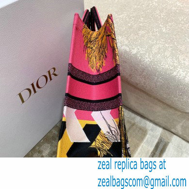 dior Multicolor Toile de Jouy Zoom Pop Embroidery large Book Tote - Click Image to Close