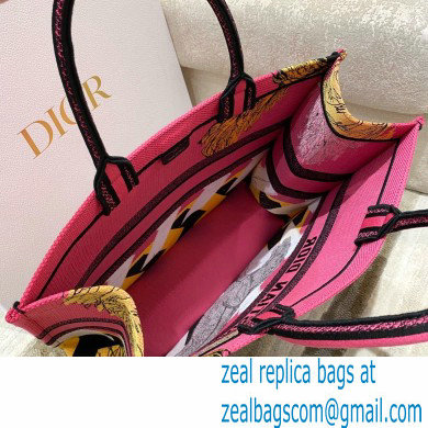 dior Multicolor Toile de Jouy Zoom Pop Embroidery large Book Tote - Click Image to Close