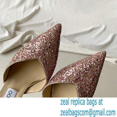 jimmy choo 10cm heel saeda pink sequins pumps with crystal embellishment - Click Image to Close