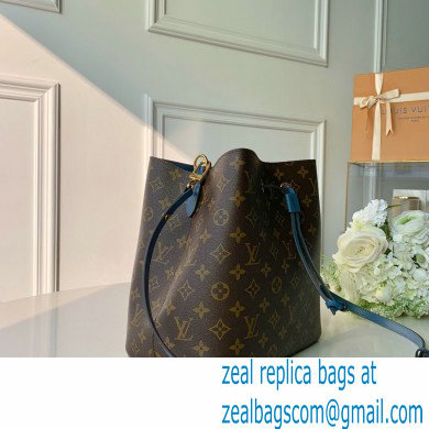 louis vuitton Monogram canvas NeoNoe MM bucket bag BLUE