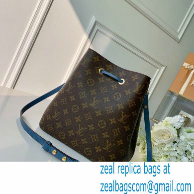 louis vuitton Monogram canvas NeoNoe MM bucket bag BLUE