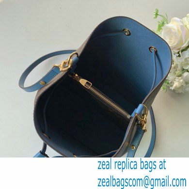 louis vuitton Monogram canvas NeoNoe MM bucket bag BLUE