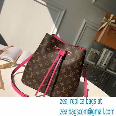 louis vuitton Monogram canvas NeoNoe MM bucket bag FUCHSIA - Click Image to Close