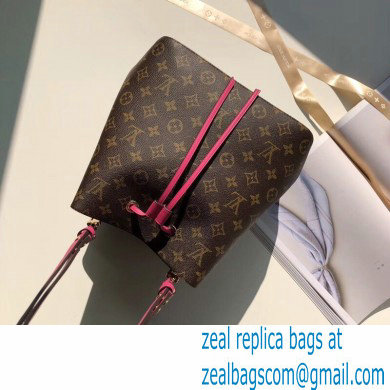 louis vuitton Monogram canvas NeoNoe MM bucket bag FUCHSIA - Click Image to Close