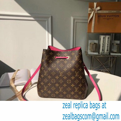 louis vuitton Monogram canvas NeoNoe MM bucket bag FUCHSIA - Click Image to Close