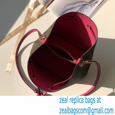 louis vuitton Monogram canvas NeoNoe MM bucket bag FUCHSIA - Click Image to Close