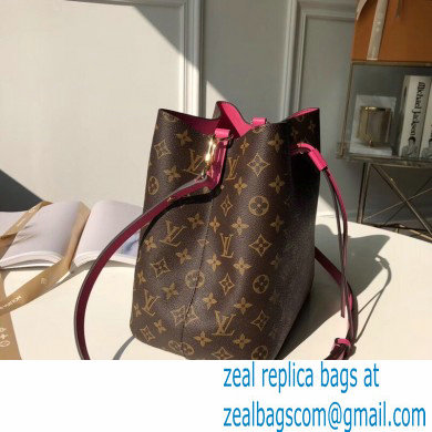 louis vuitton Monogram canvas NeoNoe MM bucket bag FUCHSIA - Click Image to Close