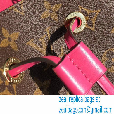 louis vuitton Monogram canvas NeoNoe MM bucket bag FUCHSIA - Click Image to Close