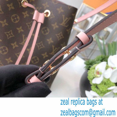 louis vuitton Monogram canvas NeoNoe MM bucket bag PINK