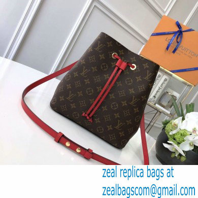 louis vuitton Monogram canvas NeoNoe MM bucket bag RED - Click Image to Close