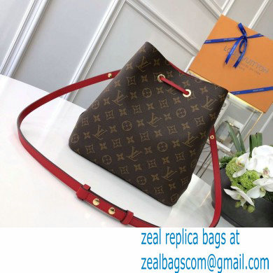 louis vuitton Monogram canvas NeoNoe MM bucket bag RED - Click Image to Close