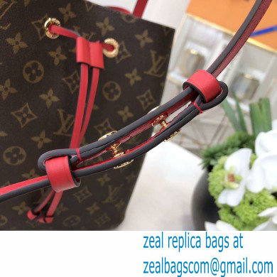 louis vuitton Monogram canvas NeoNoe MM bucket bag RED