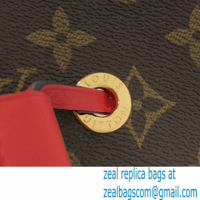 louis vuitton Monogram canvas NeoNoe MM bucket bag RED