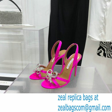 Aquazzura Heel 10.5cm Babe Sandals Satin Fuchsia 2022