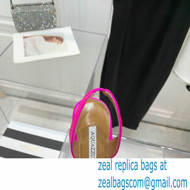 Aquazzura Heel 10.5cm Babe Sandals Satin Fuchsia 2022