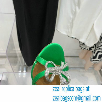 Aquazzura Heel 10.5cm Babe Sandals Satin Green 2022