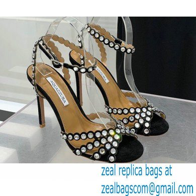 Aquazzura Heel 10.5cm Tequila Plexi Sandals Black 2022