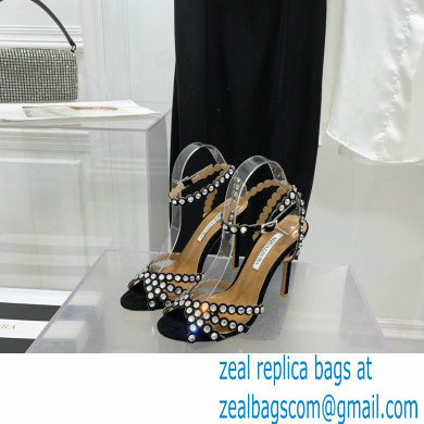 Aquazzura Heel 10.5cm Tequila Plexi Sandals Black 2022