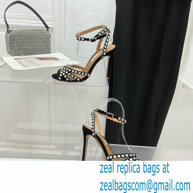 Aquazzura Heel 10.5cm Tequila Plexi Sandals Black 2022