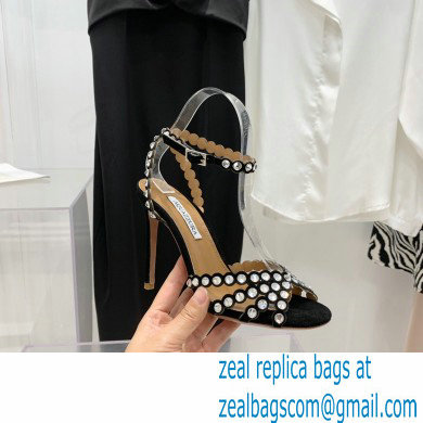 Aquazzura Heel 10.5cm Tequila Plexi Sandals Black 2022