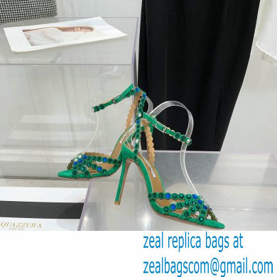 Aquazzura Heel 10.5cm Tequila Plexi Sandals Green 2022