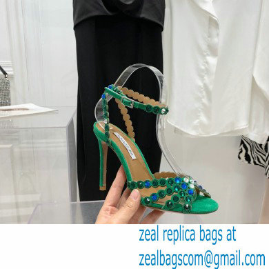 Aquazzura Heel 10.5cm Tequila Plexi Sandals Green 2022