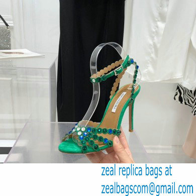 Aquazzura Heel 10.5cm Tequila Plexi Sandals Green 2022