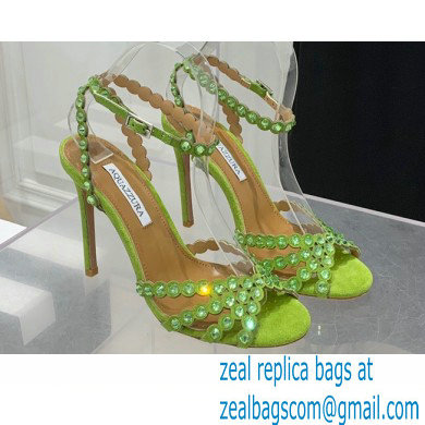 Aquazzura Heel 10.5cm Tequila Plexi Sandals Light Green 2022