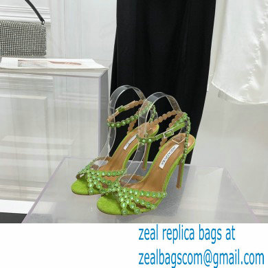 Aquazzura Heel 10.5cm Tequila Plexi Sandals Light Green 2022