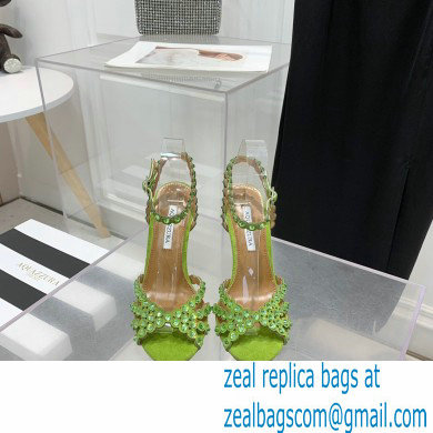 Aquazzura Heel 10.5cm Tequila Plexi Sandals Light Green 2022