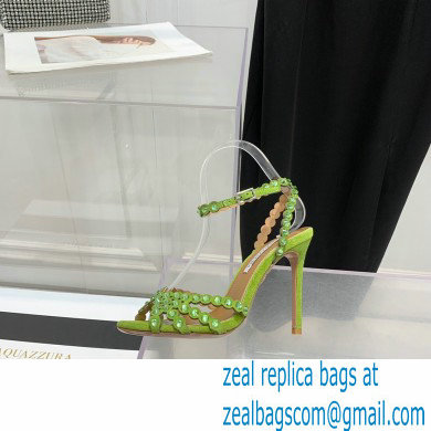 Aquazzura Heel 10.5cm Tequila Plexi Sandals Light Green 2022