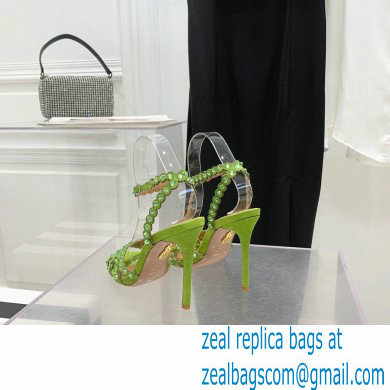 Aquazzura Heel 10.5cm Tequila Plexi Sandals Light Green 2022