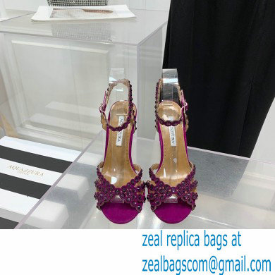 Aquazzura Heel 10.5cm Tequila Plexi Sandals Purple 2022