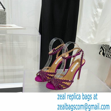 Aquazzura Heel 10.5cm Tequila Plexi Sandals Purple 2022