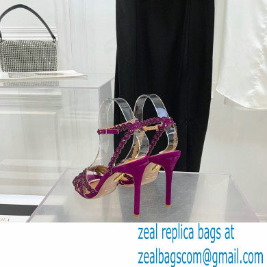 Aquazzura Heel 10.5cm Tequila Plexi Sandals Purple 2022