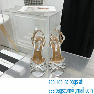 Aquazzura Heel 10.5cm Tequila Plexi Sandals Silver 2022 - Click Image to Close