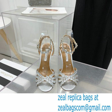 Aquazzura Heel 10.5cm Tequila Plexi Sandals Silver 2022