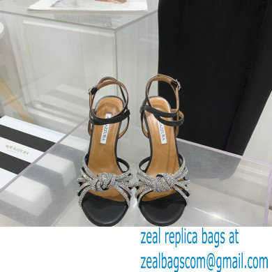 Aquazzura Heel 10cm Celeste Sandals Black 2022 - Click Image to Close