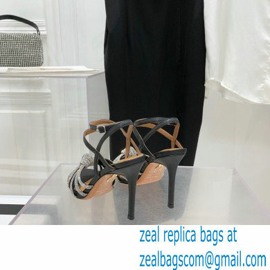 Aquazzura Heel 10cm Celeste Sandals Black 2022