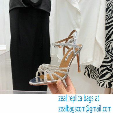 Aquazzura Heel 10cm Celeste Sandals Silver 2022