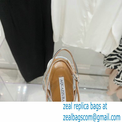Aquazzura Heel 10cm Celeste Sandals Silver 2022