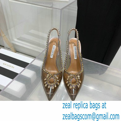 Aquazzura Heel 9.5cm Seduction Crystal PVC Pumps 01 2022