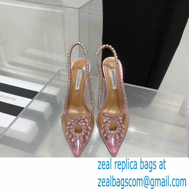 Aquazzura Heel 9.5cm Seduction Crystal PVC Pumps 02 2022