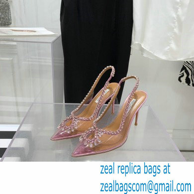 Aquazzura Heel 9.5cm Seduction Crystal PVC Pumps 02 2022